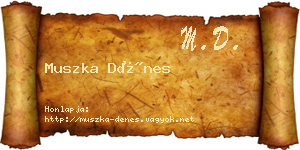 Muszka Dénes névjegykártya
